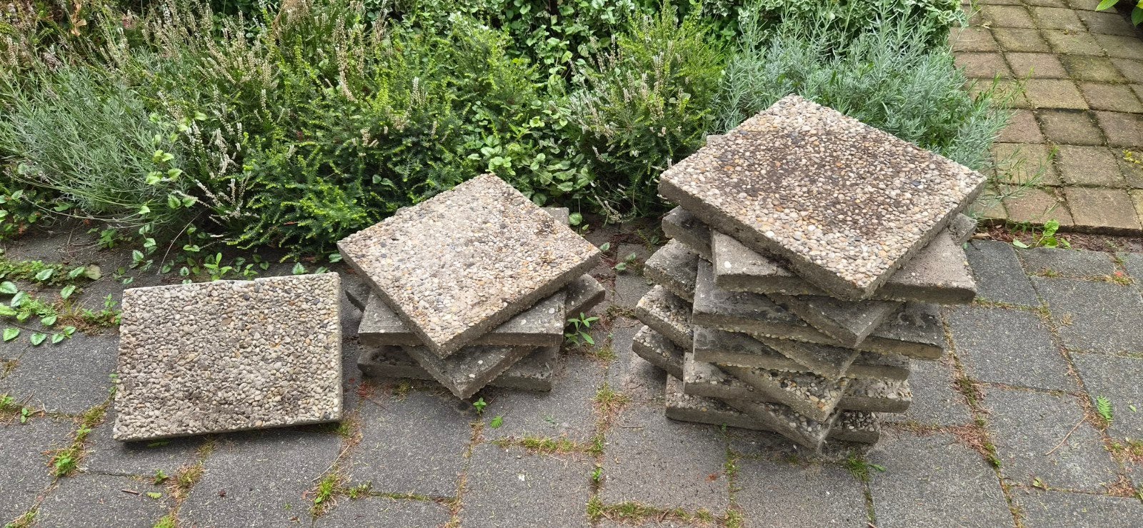 Grindtegels 50x50 cm, Ophalen, Gebruikt, Minder dan 5 m², Beton