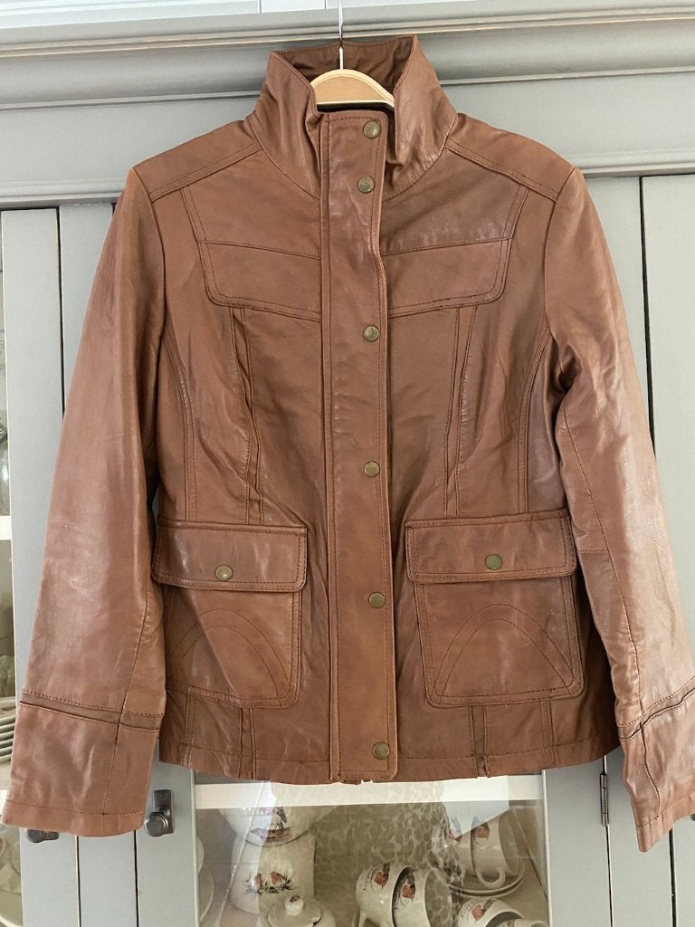 leren Jas nappa lams leer bruin maat M Nieuw, Maat 38/40 (M), Bruin, Nieuw, Ophalen of Verzenden