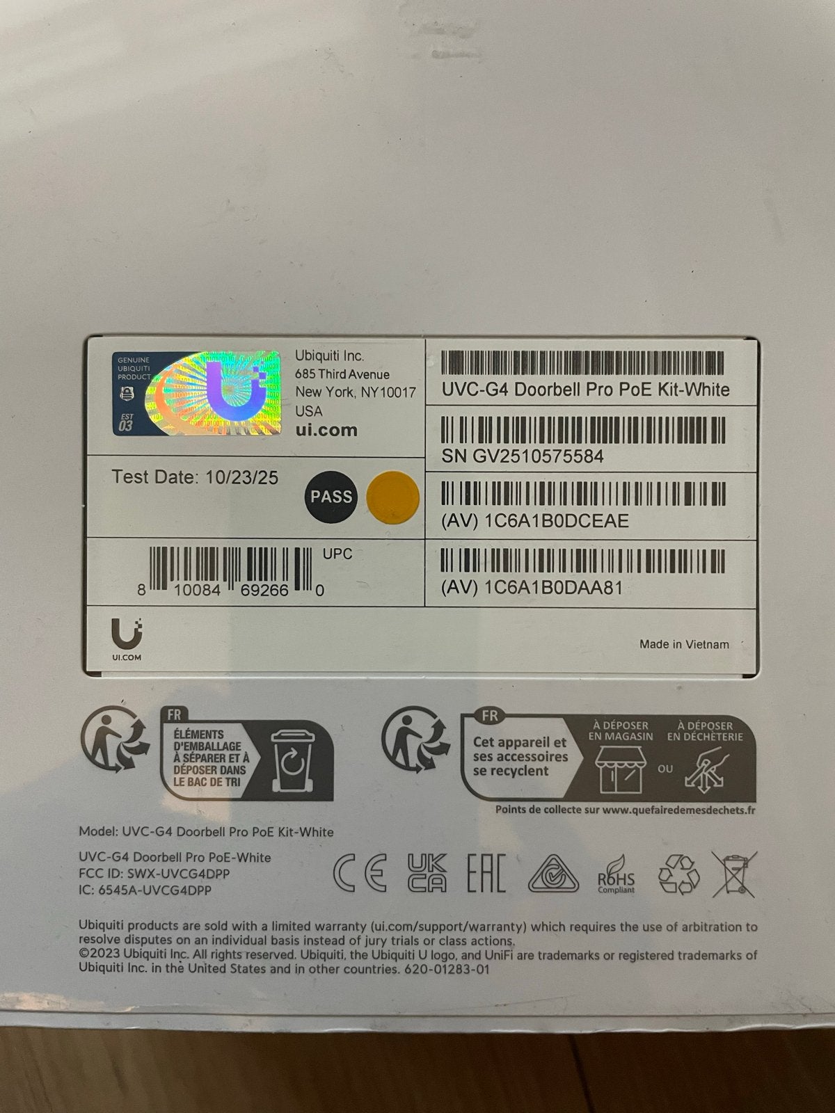 Ubiquiti UniFi G4 Doorbell Pro PoE Kit - Nieuw in doos, Ophalen of Verzenden, Nieuw