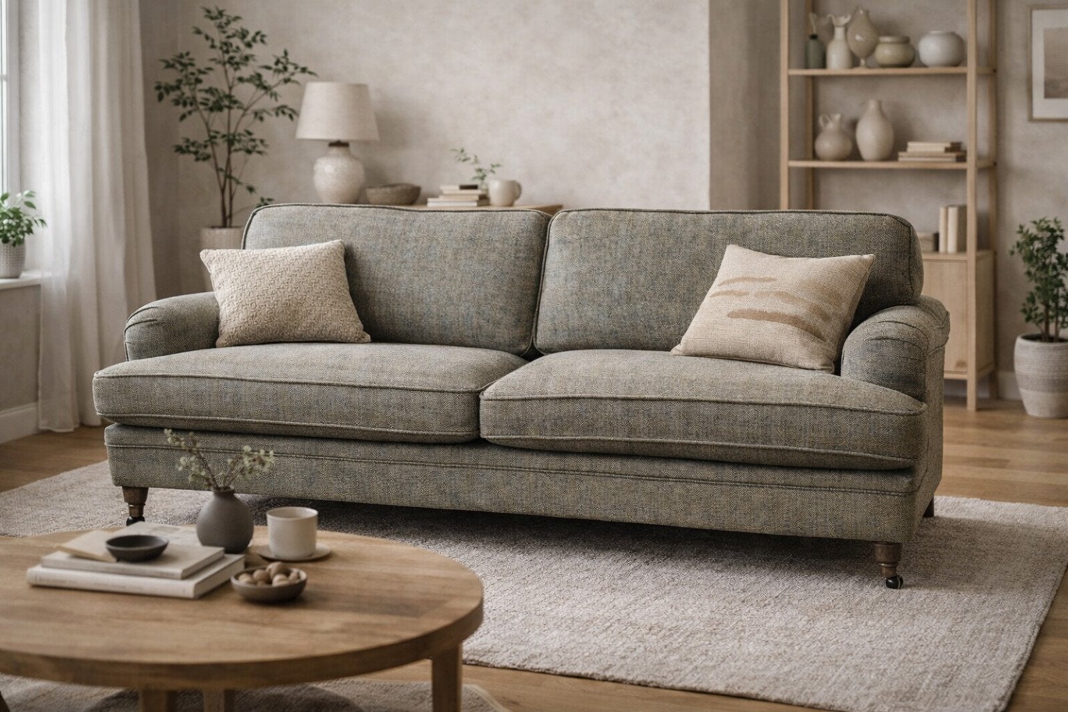 KLASSIEK WALTON CHESTERFIELD 3-ZITS BANK – HARRIS TWEED, Huis en Inrichting, Ophalen of Verzenden, Nieuw, 75 tot 100 cm, Stof