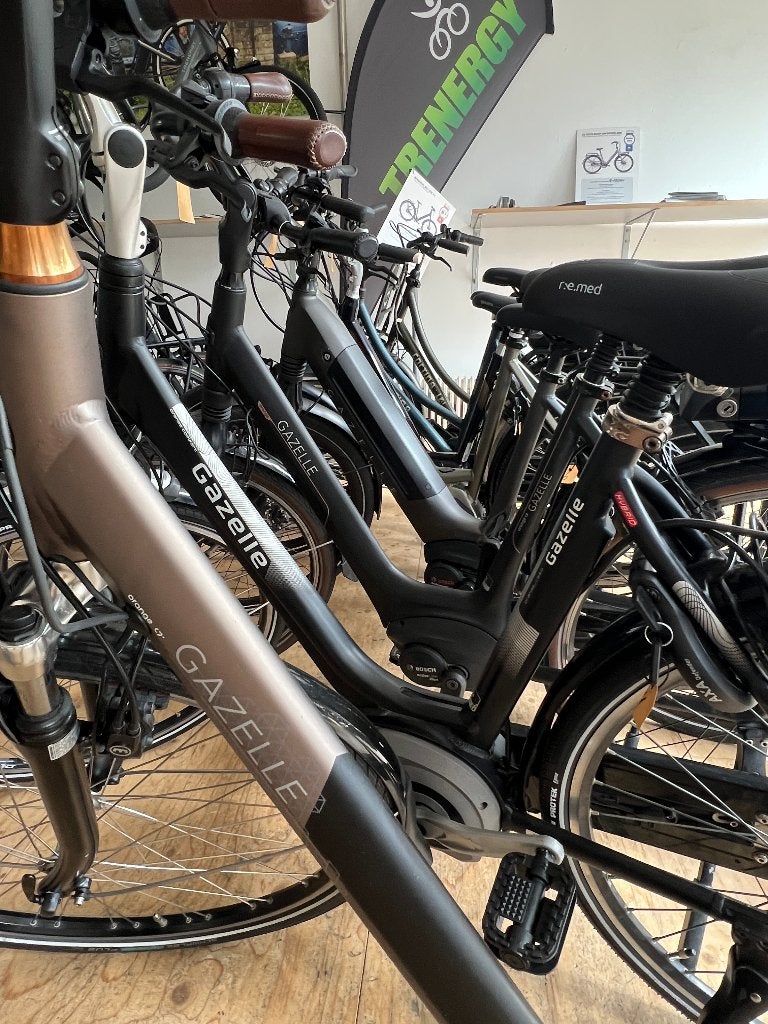2dehands elektrische GAZELLE fietsen bij Wheels Tweewielers, 55 tot 59 cm, Ophalen, Gebruikt, Gazelle