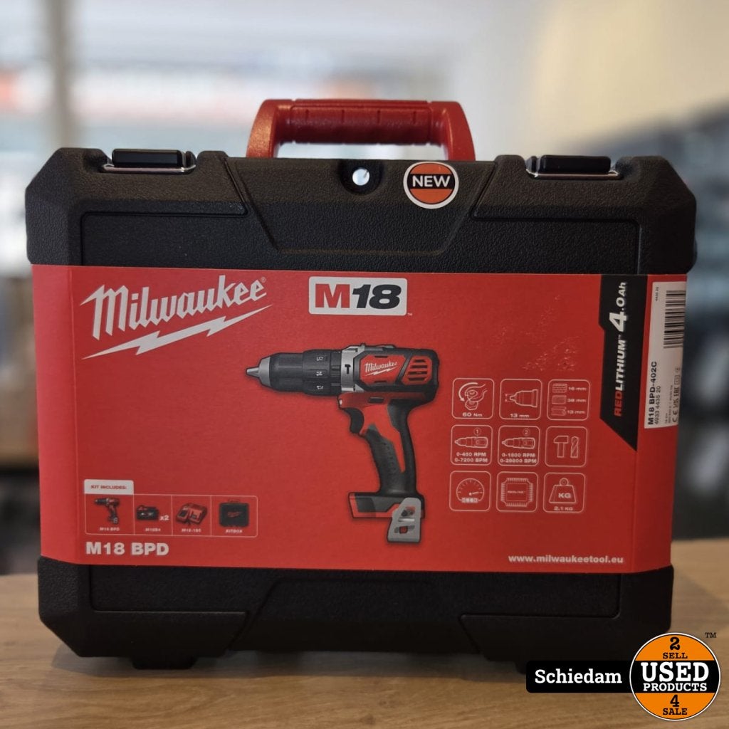 Milwaukee M18 BPD-402C Accu Klopboor- /schroefmachine| NIEUW, Milwaukee, Nieuw, Support@milwaukee.com, Milwaukee Electric Tool Corporation, 13135 W. 
Lisbon Road, Brookfield, WI 53005
USA