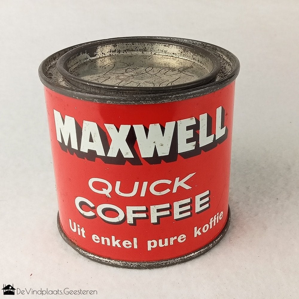 Maxwell Quick Coffee – oud blik voor oploskoffie - Weesp, Ophalen of Verzenden, Zo goed als nieuw, Koffie, Overige merken