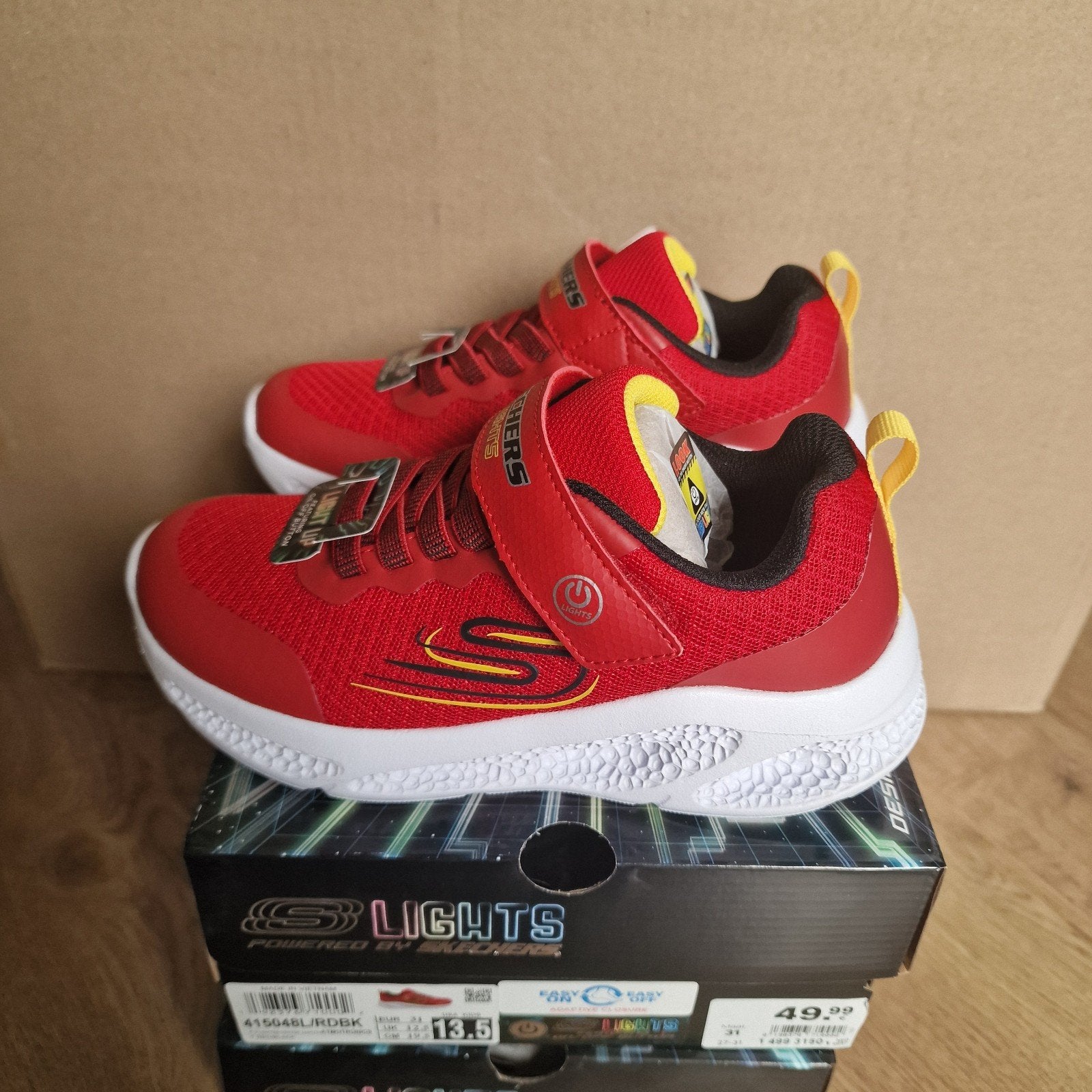 Skechers S Lights Sportschoenen Rood Maat 31 Nieuw, Nieuw, Jongen of Meisje, Sportschoenen, Skechers