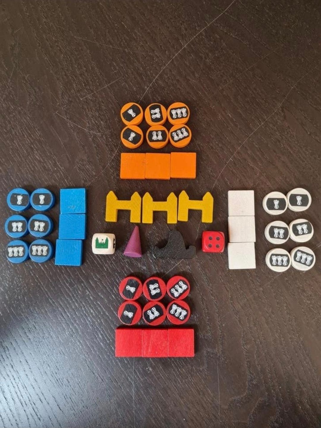 Houten speelstukken Steden en Ridders Kolonisten van Catan, Drie of vier spelers, Ophalen of Verzenden, Zo goed als nieuw, 999 Games