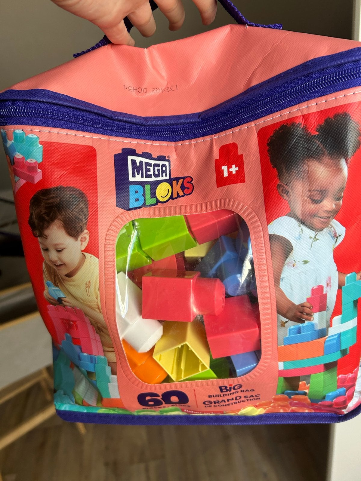 Mega Bloks Grote Bouwtas met 60 Kleurrijke Blokken, Kinderen en Baby's, Speelgoed | Bouwstenen, Ophalen, Zo goed als nieuw, Megabloks