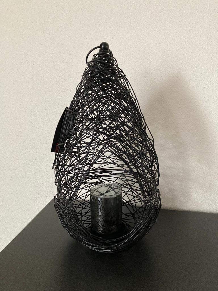 Diga Colmore Windlicht Iron mat zwart Nieuw!, Zwart, Nieuw, Ophalen of Verzenden, Kandelaar