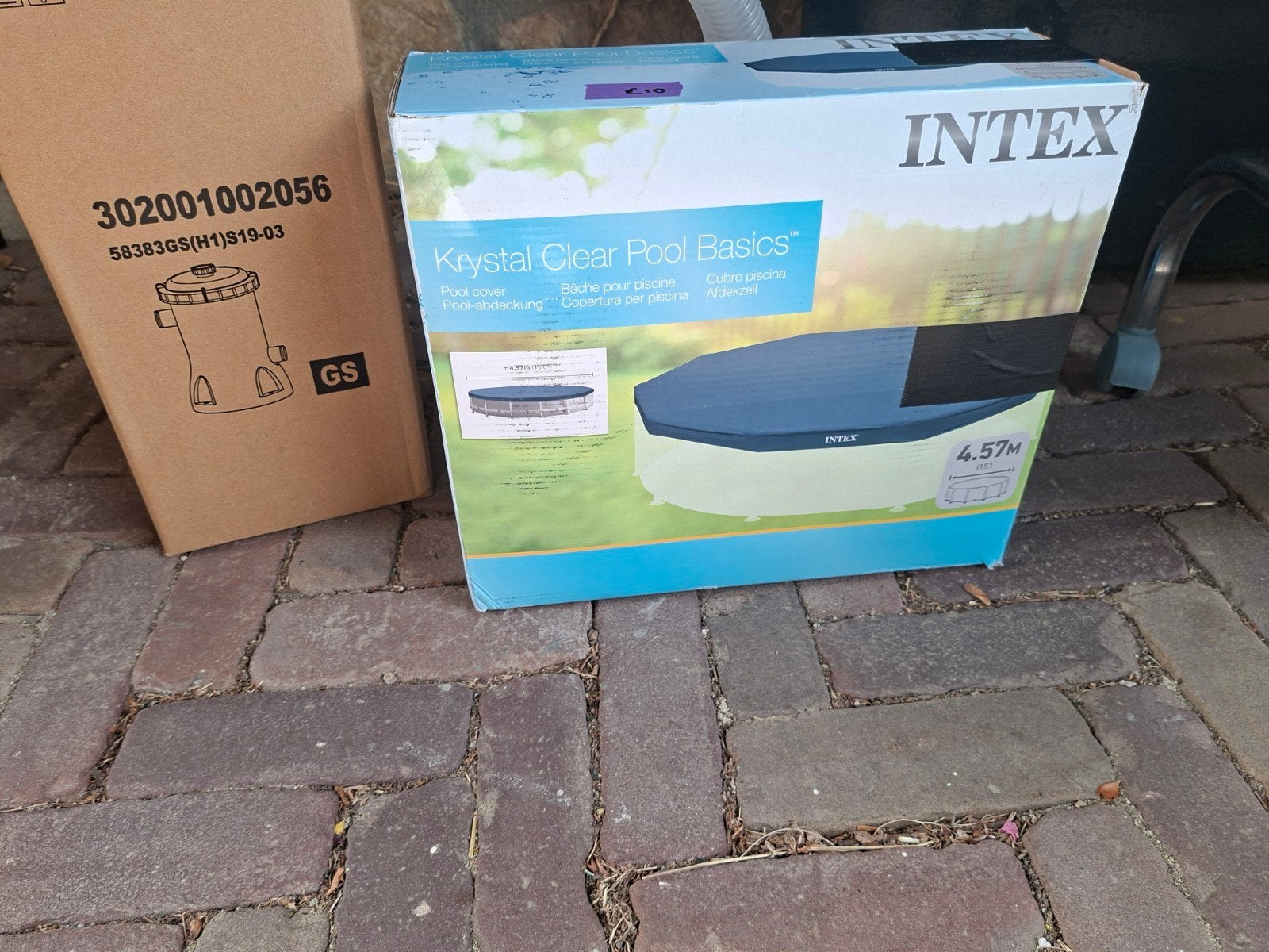 zwembadpomp +slangen en Intex Krystal Clear Pool Afdekzei, Ophalen, Gebruikt, Minder dan 80 cm, Overige typen