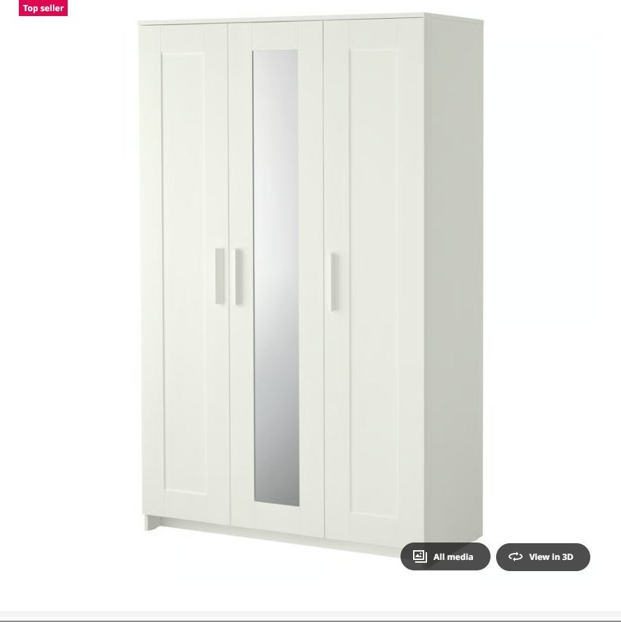 Ikea Brimnes Wardrobe, Huis en Inrichting, Kasten | Kledingkasten, Ophalen, Met deur(en), Gebruikt, 100 tot 150 cm
