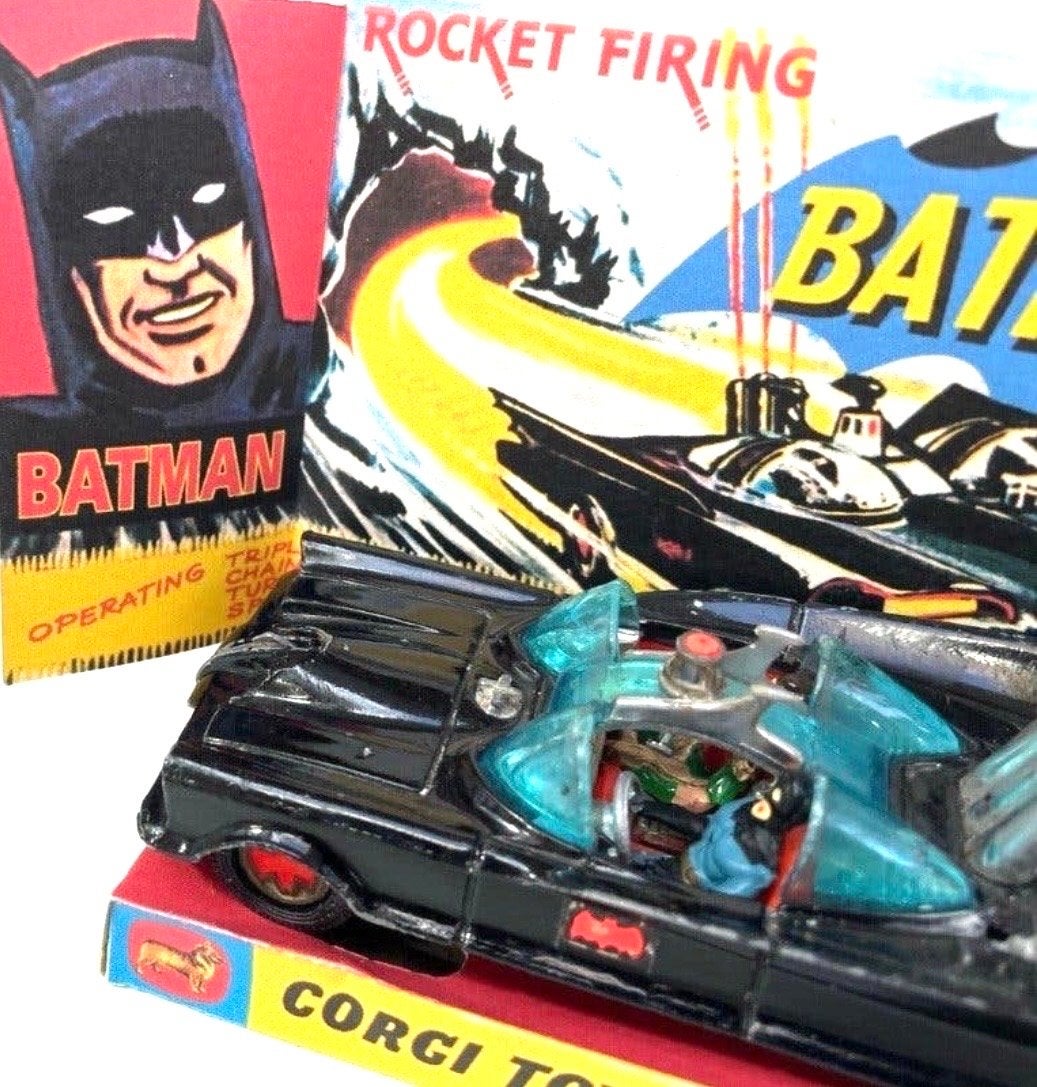 Vintage Corgi Toys Batmobile met Batman en Robin, Ophalen of Verzenden, Gebruikt, Auto, Corgi