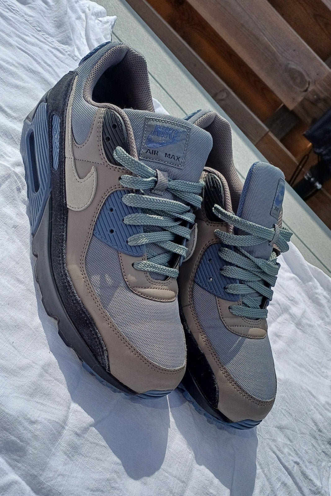 nike airmax 90 smoke grey diffused blue., Kleding | Heren, Schoenen, Blauw, Nike Air Max 90, Ophalen of Verzenden, Sneakers of Gympen