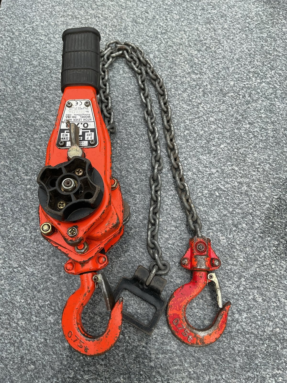 Nitchi Lever Hoist 0.75T - Handmatige Kettingtakel, Ophalen of Verzenden, Gebruikt, Handmatig