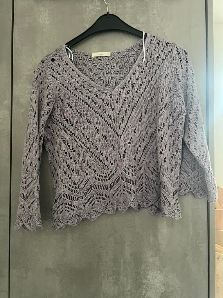 Lila crop trui pigalle maat L, Ophalen of Verzenden, Zo goed als nieuw, Maat 38/40 (M), Paars