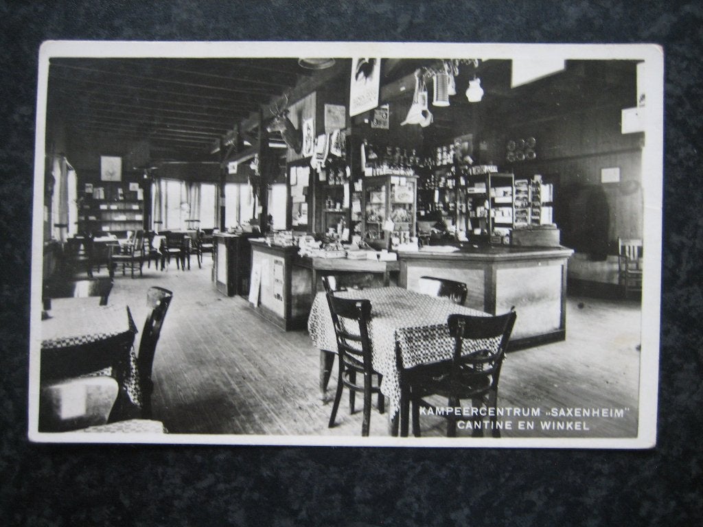 VIERHOUTEN Kampeercentrum Saxenheim Cantine en winkel 1946, Ophalen of Verzenden, 1940 tot 1960, Gelderland