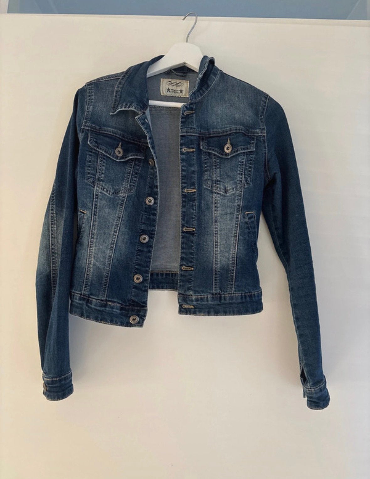 Spijkerjasje Newplay dames kids, Kleding | Dames, Jassen | Zomer, Verzenden, Gedragen, Maat 36 (S), Blauw
