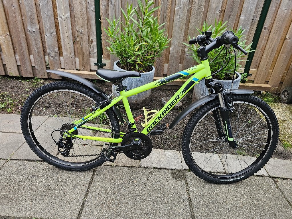 Btwin Rockrider ST500 Mountainbike 24inch zo goed als nieuw, Ophalen, Zo goed als nieuw, 24 inch, Handrem