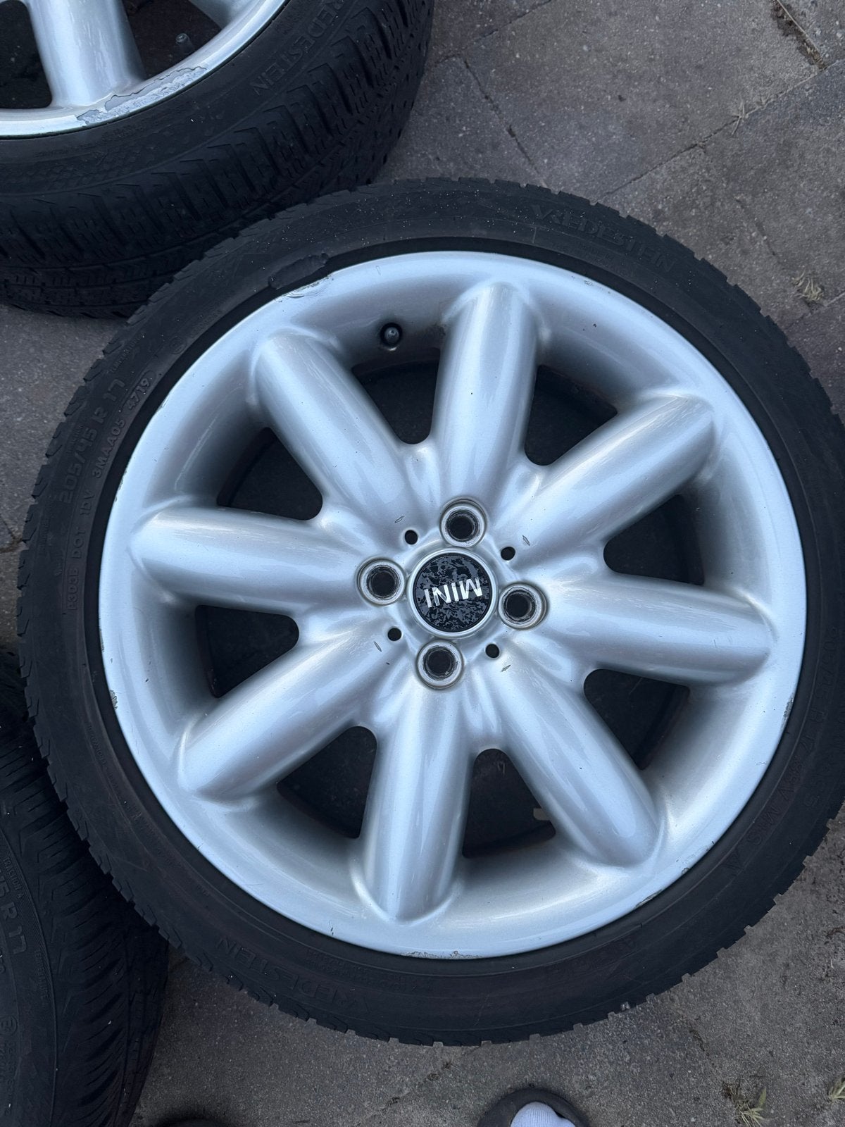 Mini Cooper velgen met Vredestein banden - 16 inch, Ophalen, Gebruikt, 16 inch, Banden en Velgen