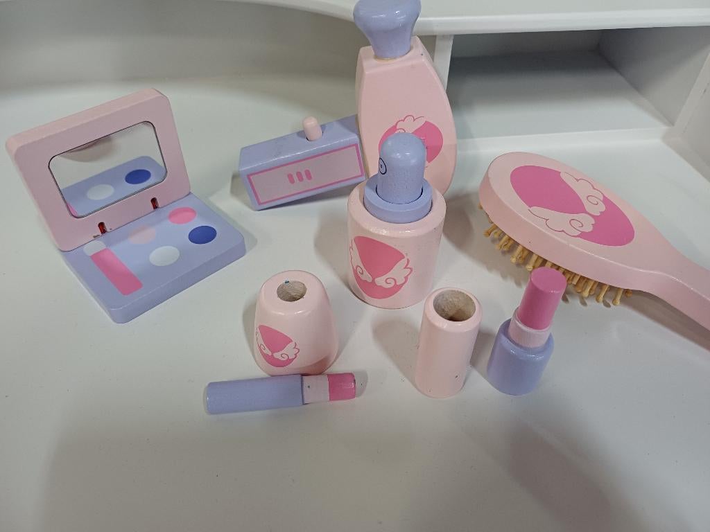 HOUTEN MAKE UP SET / SPEELGOED, Kinderen en Baby's, Speelgoed | Houten speelgoed, Ophalen of Verzenden, Zo goed als nieuw, Overige typen