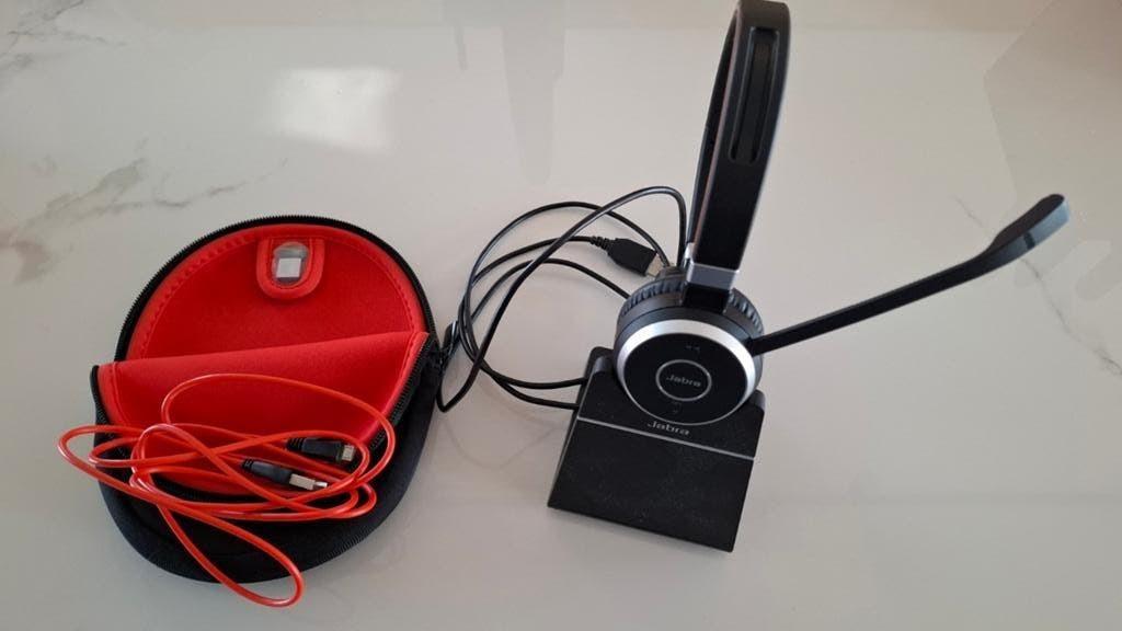 Jabra Evolve 65 MS Stereo Headset, Audio, Tv en Foto, Koptelefoons, Overige merken, Zo goed als nieuw, Draadloos, Op oor (supra aural)