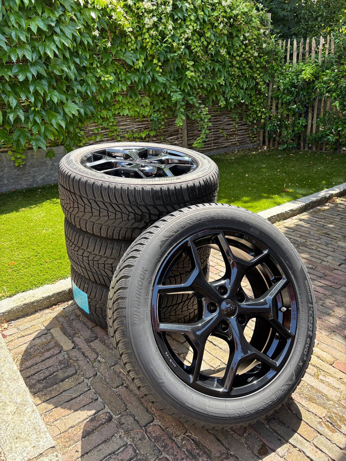 Jeep Compass velgen met winterbanden, Auto-onderdelen, Banden en Velgen, Ophalen, 18 inch, Gebruikt, Velg(en)
