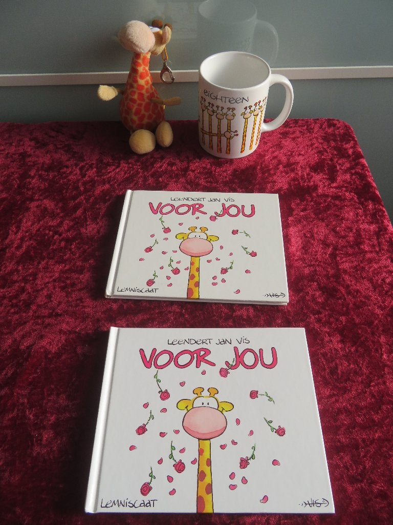 Voor jou - Leendert Jan Vis 2X + MOK + GIRAFFE sleutelhanger, Ophalen of Verzenden, Zo goed als nieuw, Leendert Jan Vis