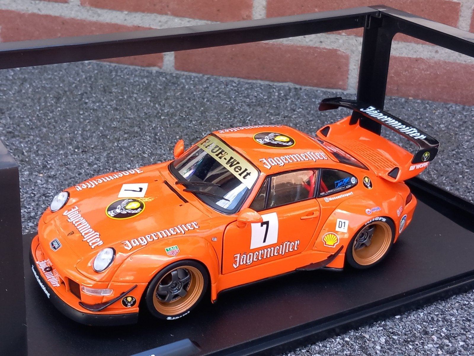 Porsche 911 (993) RWB Rauh-Welt Bodykit Jägermeister #7 2020, Ophalen of Verzenden, Nieuw, Auto, Solido