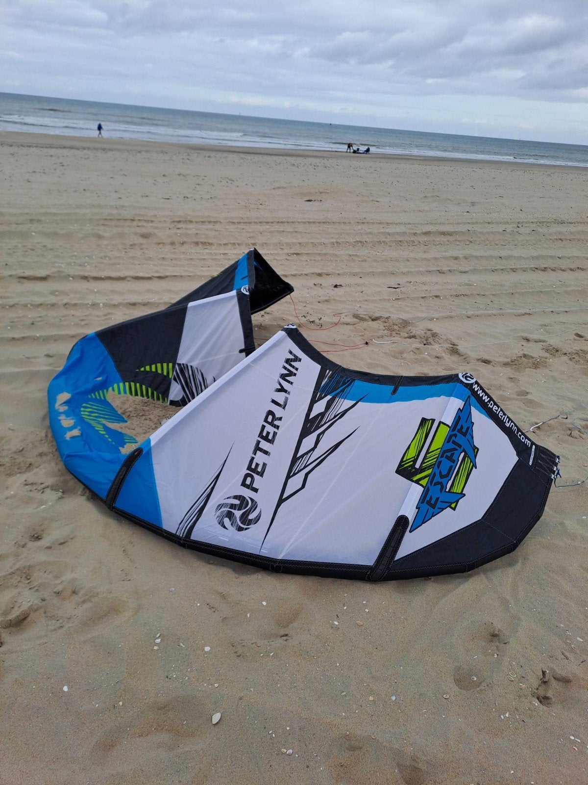 Peter Lynn Escape 5m kite only, Geen board, Ophalen of Verzenden, Gebruikt, Kite