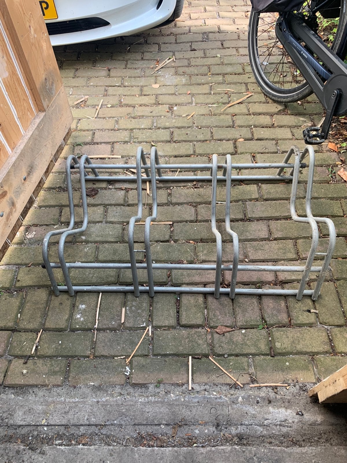 Fietsenrek voor 3 fietsen - Metaal, Ophalen, Gebruikt