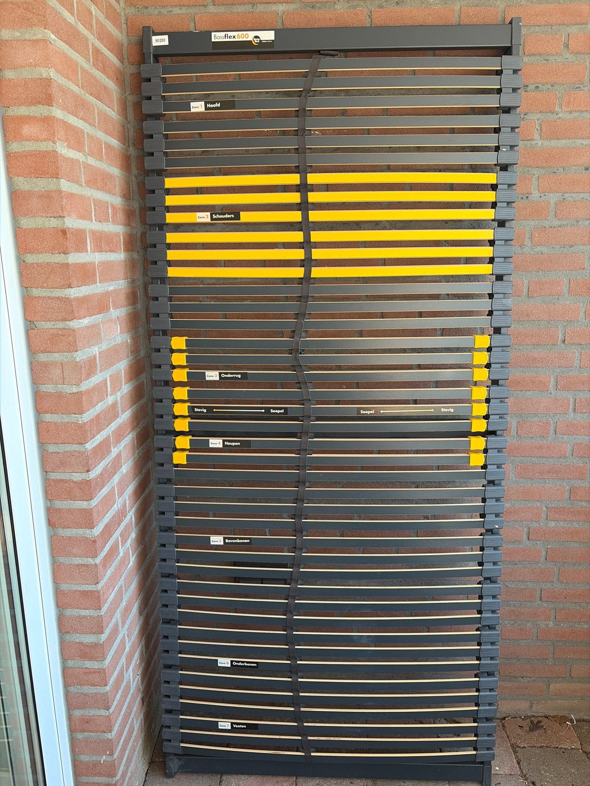 Bossflex 600 lattenbodem 90x200 cm, Ophalen, Gebruikt, 90 cm, Eenpersoons
