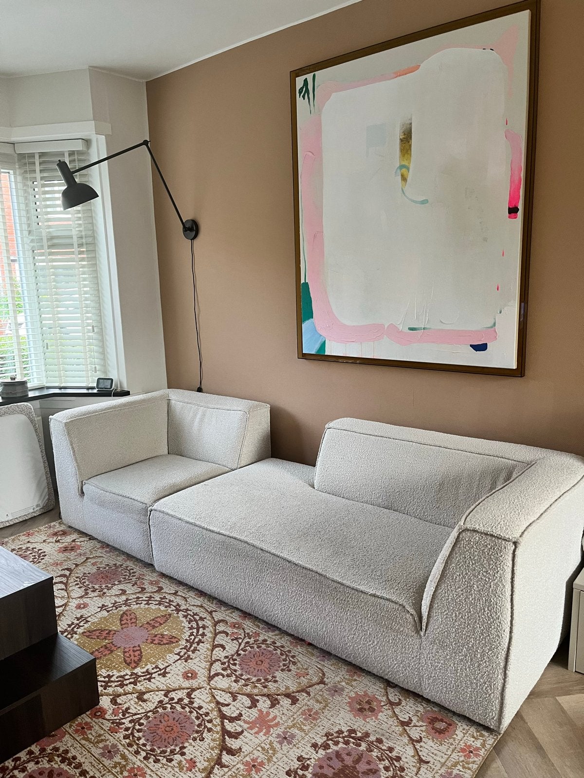 NOUS Living bank Newton - Crème Bouclé, Ophalen, Gebruikt, Stof