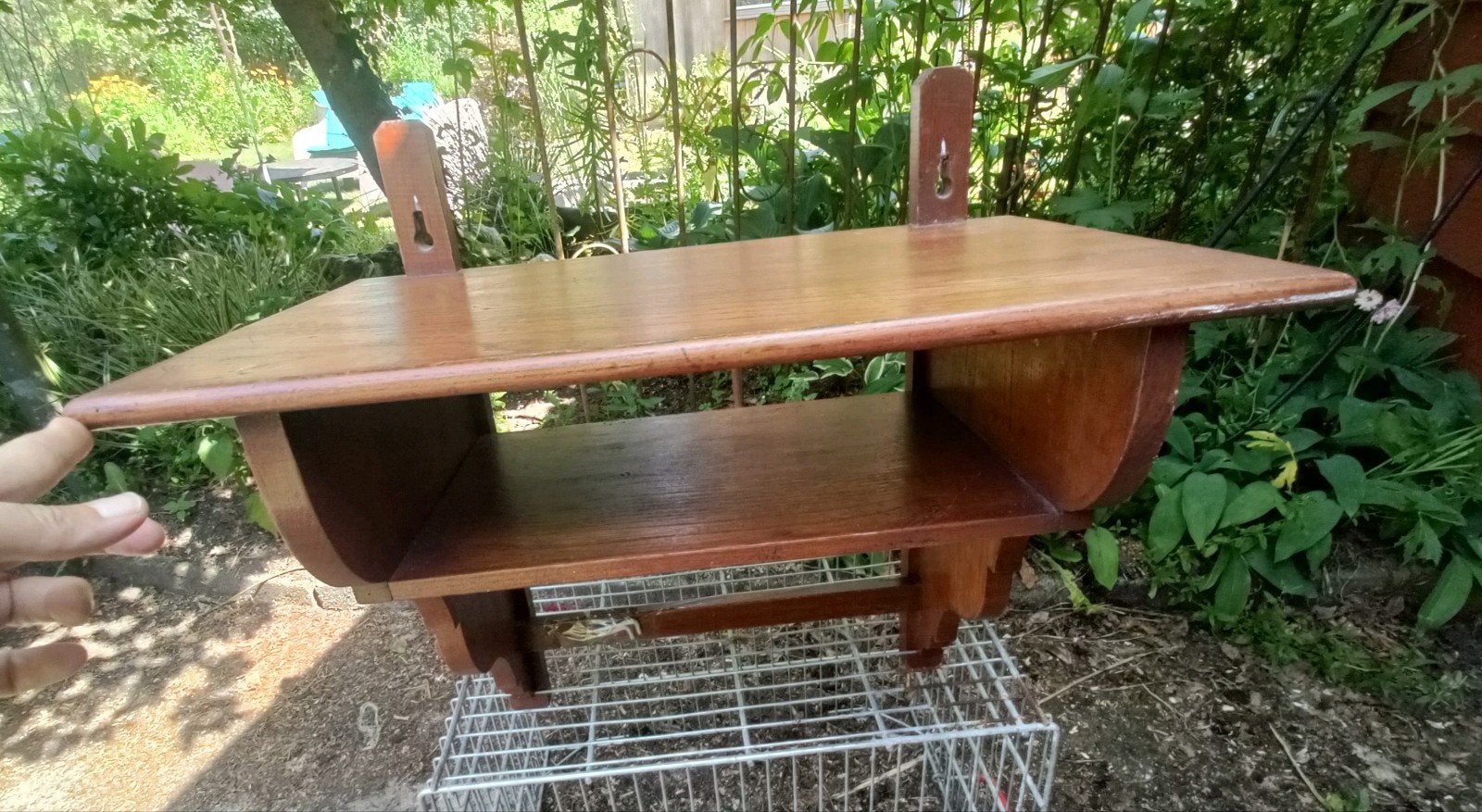 Oud houten wandrek, Ophalen, Gebruikt