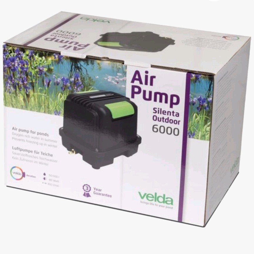Velda Silenta Outdoor Pro 6000 Luchtpomp voor Vijvers, Ophalen, Zo goed als nieuw, Vijverpomp