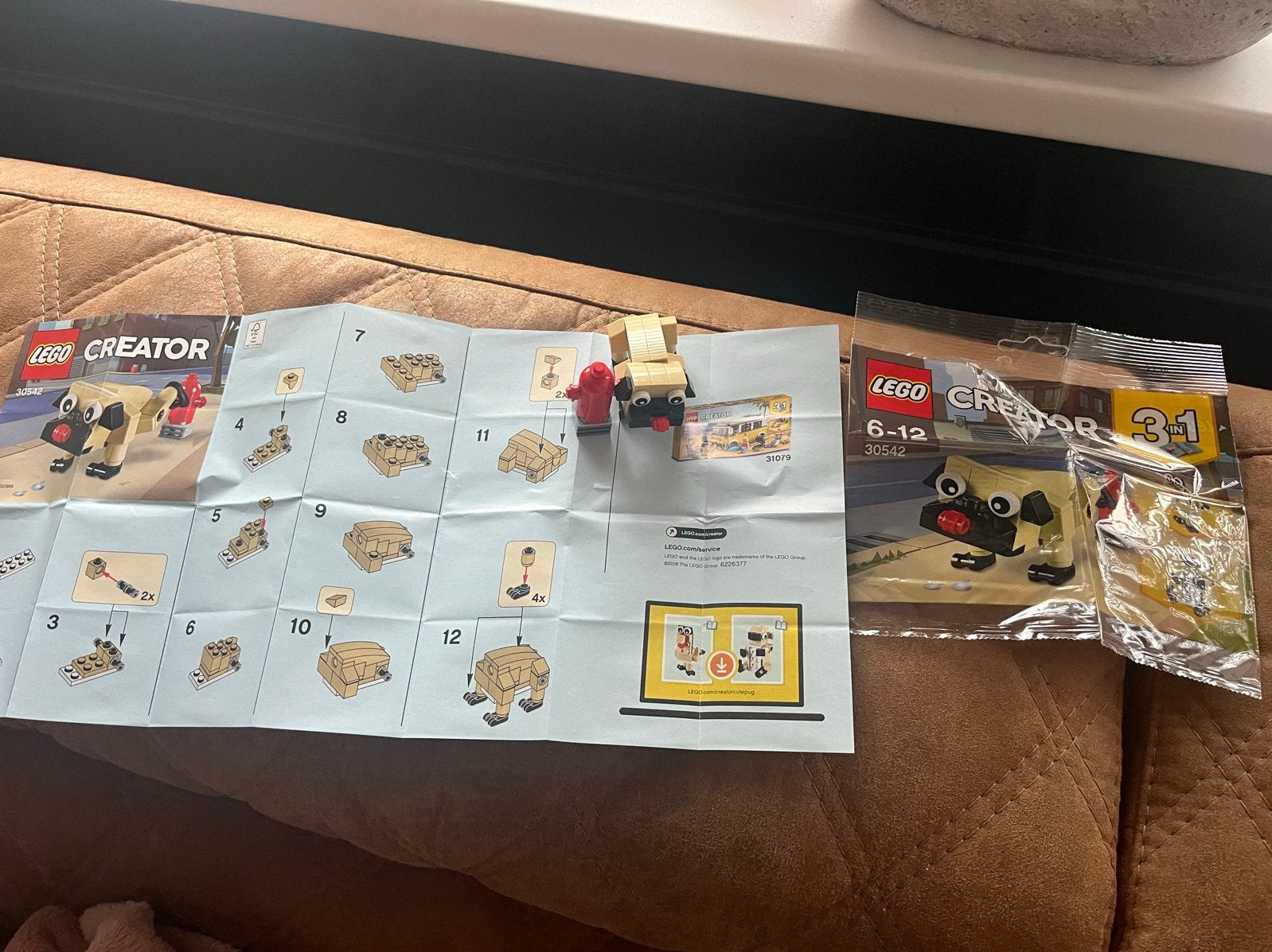 Lego Creator 30542 Mopshond met brandkraan (100% compleet), Ophalen of Verzenden, Zo goed als nieuw