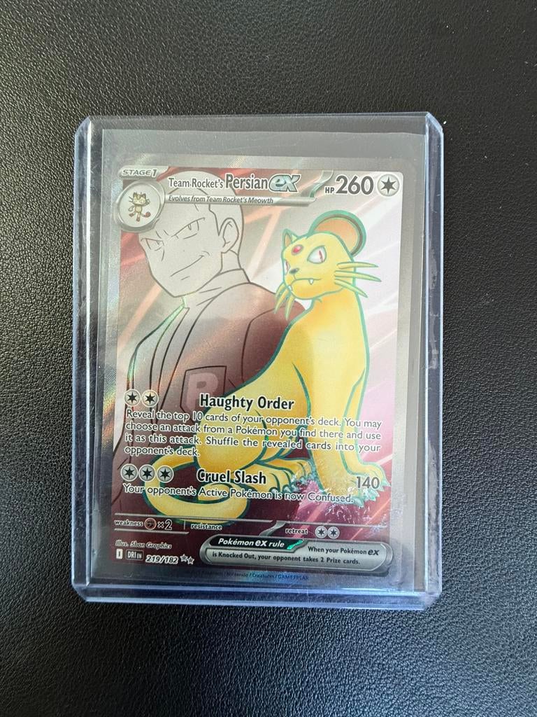 Original Modern Team Rocket’s Persian EX Holo - Mint /Gem Mi, Ophalen of Verzenden, Nieuw, Losse kaart, Foil