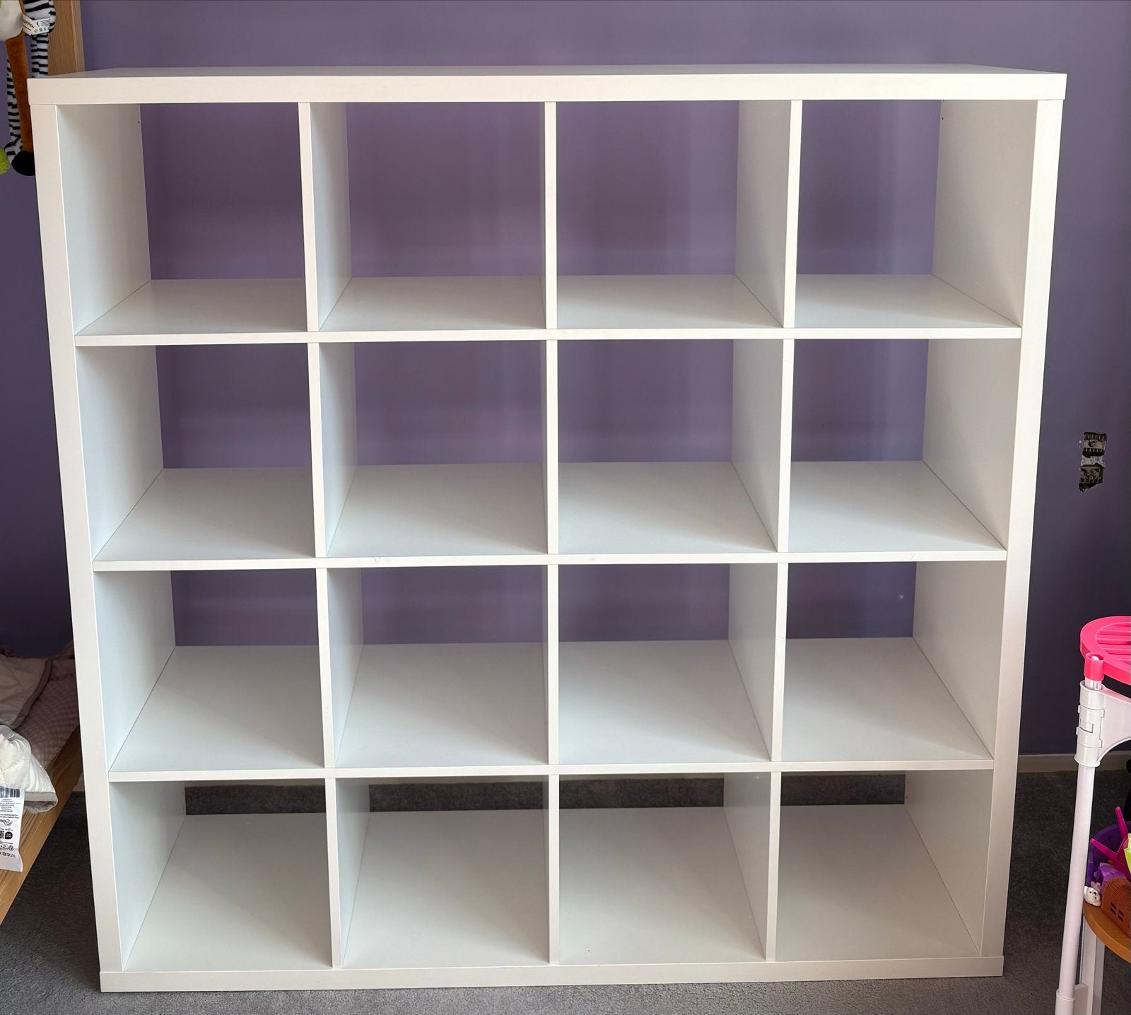 IKEA Kallax Kast 4x4 Vakken Wit, Huis en Inrichting, Ophalen, Met plank(en), Gebruikt, 100 tot 150 cm