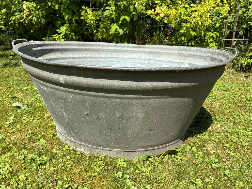 Grote vintage zinken teil bad wasteil wastobbe, Ophalen
