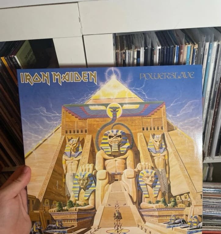 Iron Maiden - Powerslave (Originele uitgave), LP, Gebruikt, Originele persing, Ophalen of Verzenden