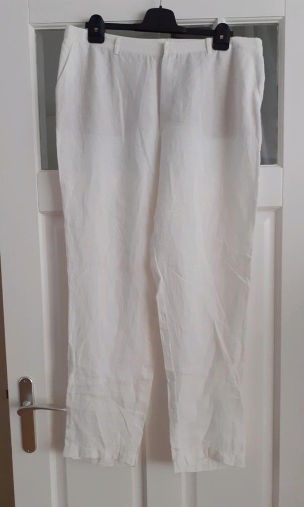 Burberry London wit linnen pantalon zgan maat 50=44-46, Kleding | Dames, Broeken en Pantalons, Zo goed als nieuw, Maat 42/44 (L)