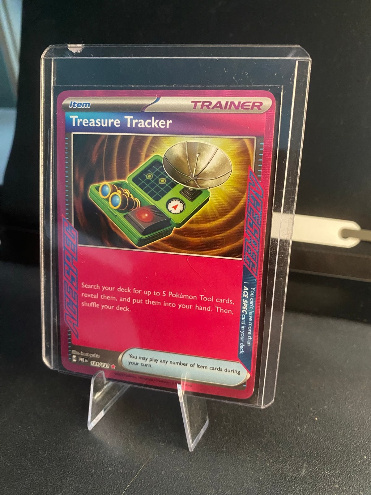Pokémon TCG: Treasure Tracker (ACE SPEC) Trainer Kaart, Ophalen of Verzenden, Zo goed als nieuw, Losse kaart