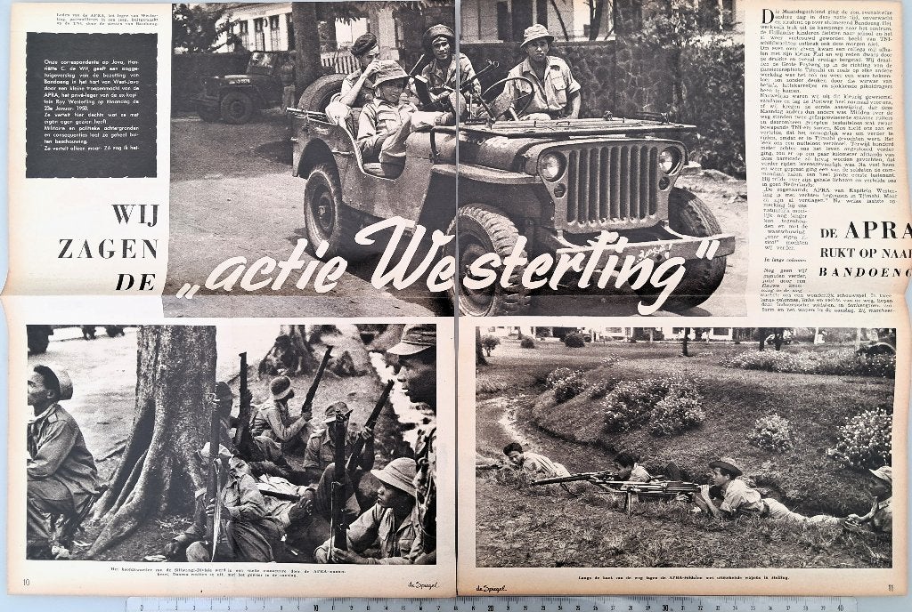 Leger Indië 1950; actie APRA van Ray Westerling op Java, Verzamelen, Verzenden, 1940 tot 1960, Gebruikt, Overige onderwerpen