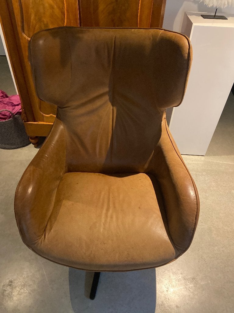 Lederen Stoel, Huis en Inrichting, Stoelen, Ophalen, Gebruikt, Bruin, Leer