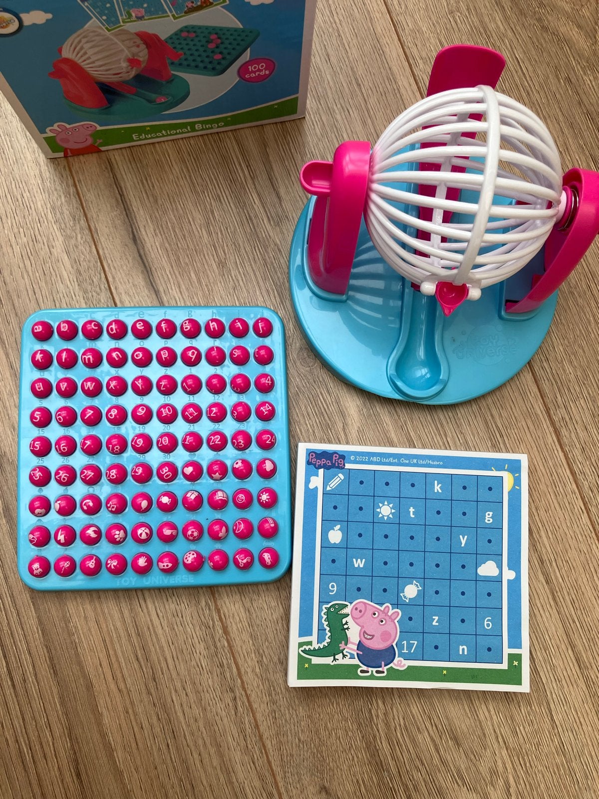 Peppa Pig Educatief Bingo Spel, Een of twee spelers, Ophalen of Verzenden, Gebruikt