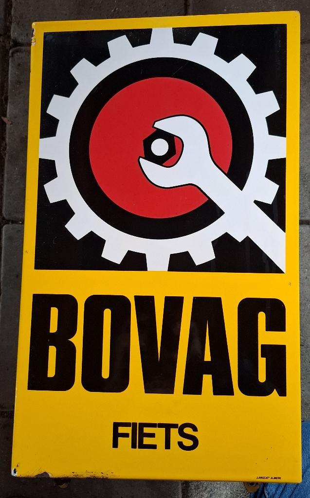 Bovag emaille bord, Ophalen of Verzenden, Gebruikt, Reclamebord