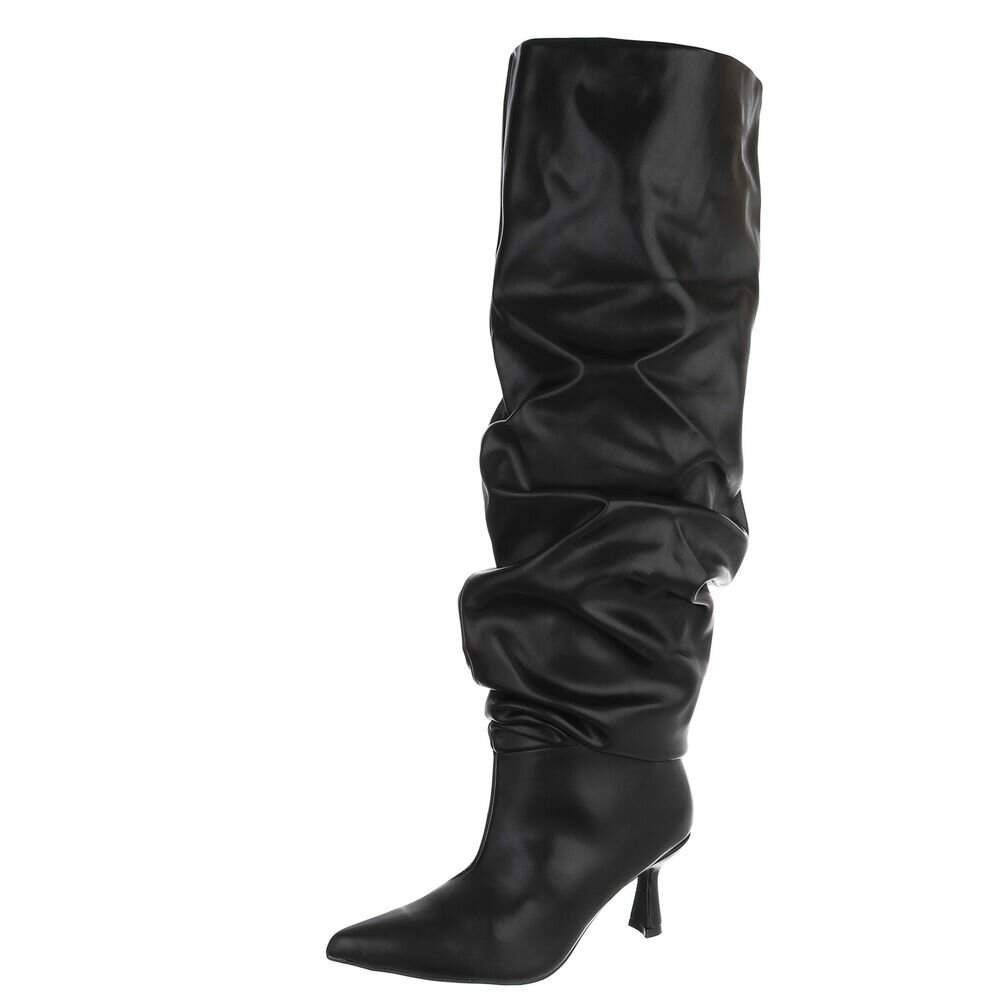 Dames slouchy overknee laarzen zwart 36 37 38 39 40 41, Info@lunamex.com, Hoge laarzen, Lunamex Trading, Zwart