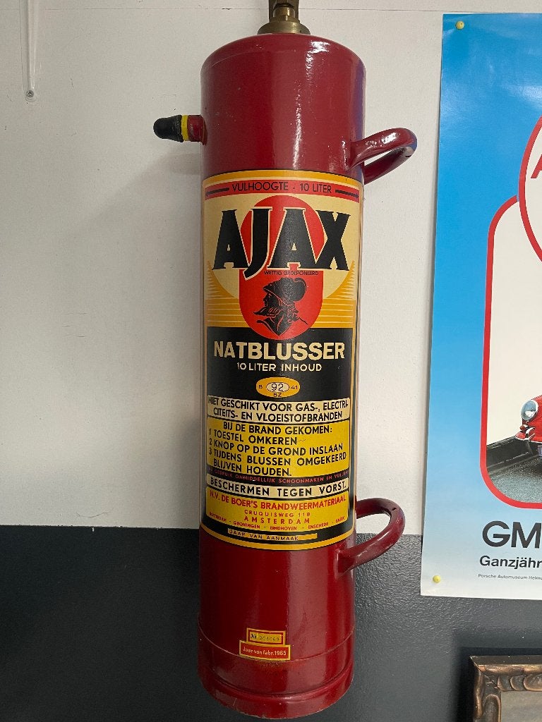 Vintage Ajax Natblusser 10 Liter - Brandblusser 1965, Huis en Inrichting, Brandblussers en Brandkasten, Ophalen, Gebruikt, Brandblusser