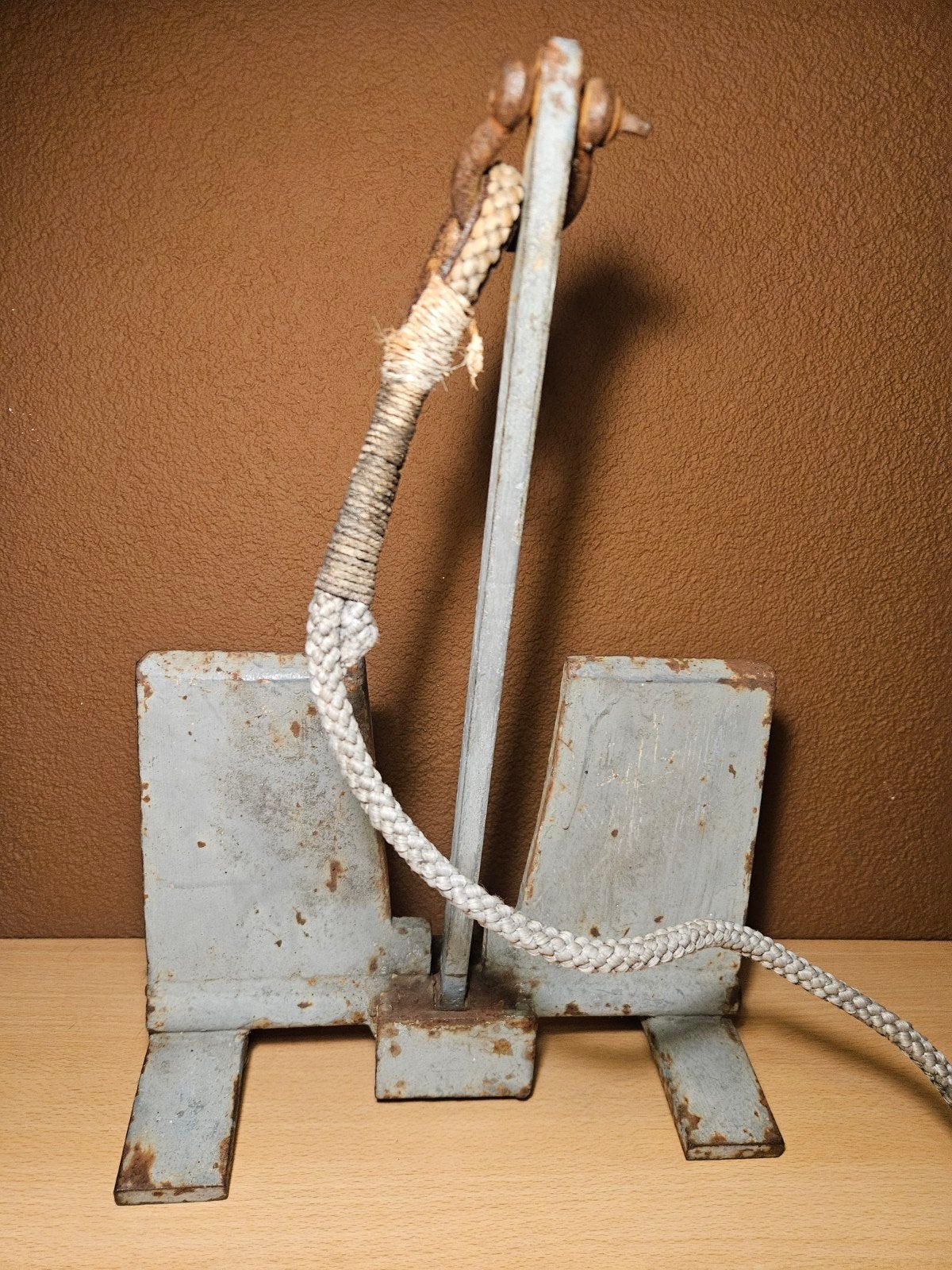 Vintage Anker met Touw - Decoratief Maritiem Item, Watersport en Boten, Ophalen of Verzenden, Gebruikt, Overige typen