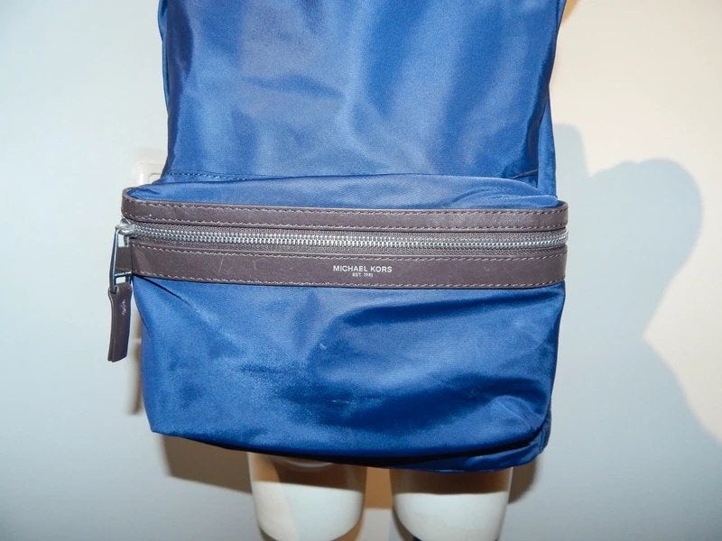Michael Kors nette rugzak donker blauw met bruin prima staat, Verzenden, Zo goed als nieuw, Blauw, Overige typen