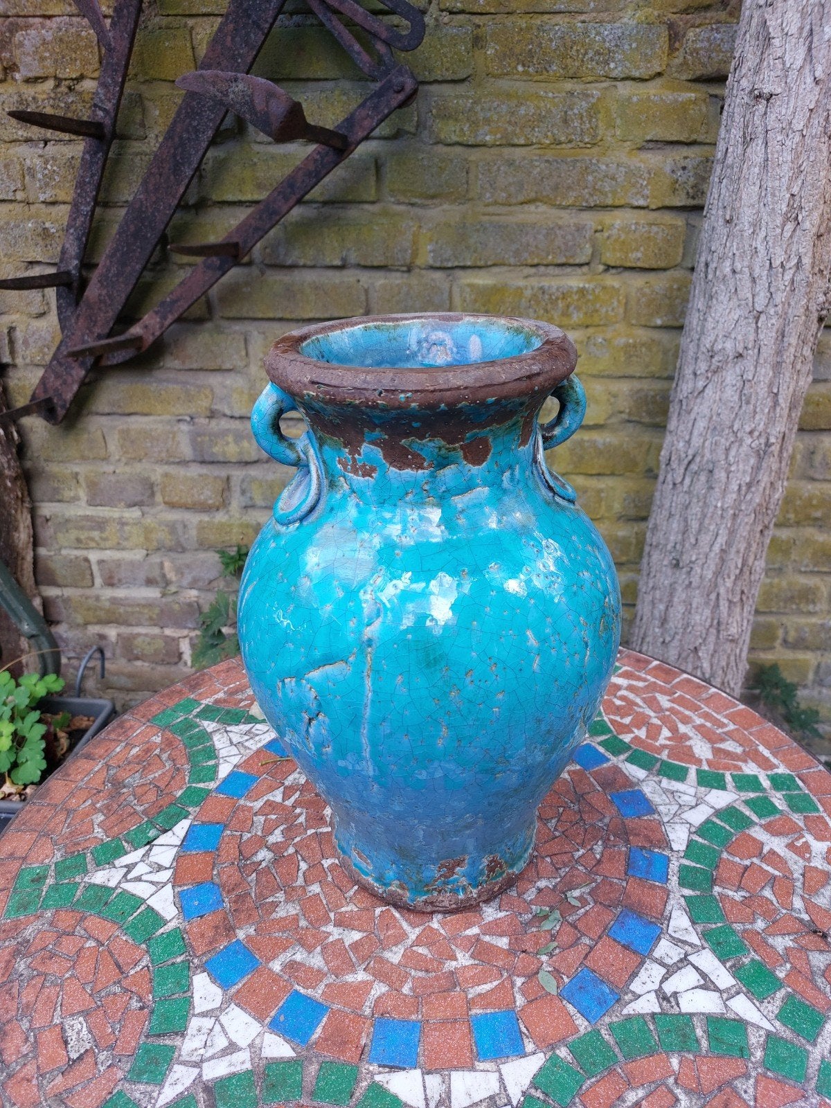 Decoratieve aardewerken, Ophalen, Zo goed als nieuw, Natuurlijk materiaal, 35 cm