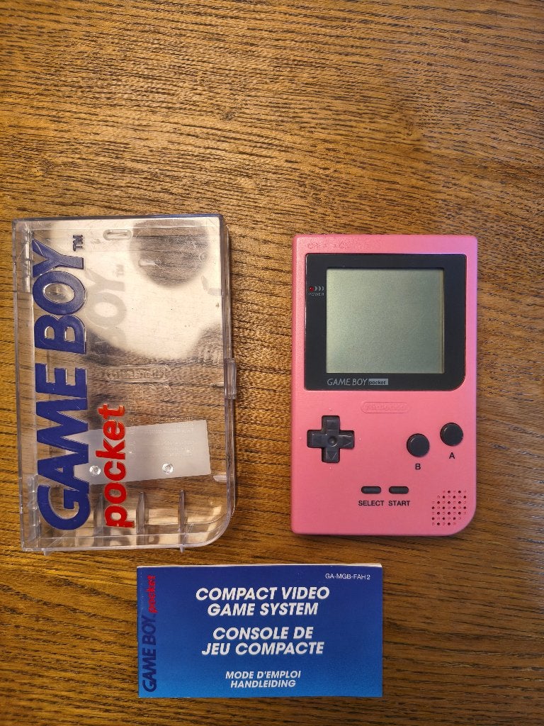 Gameboy Pocket Roze (zeer nette staat), hardshell case, Ophalen of Verzenden, Zo goed als nieuw, Game Boy Pocket, Met beschermhoes of tas