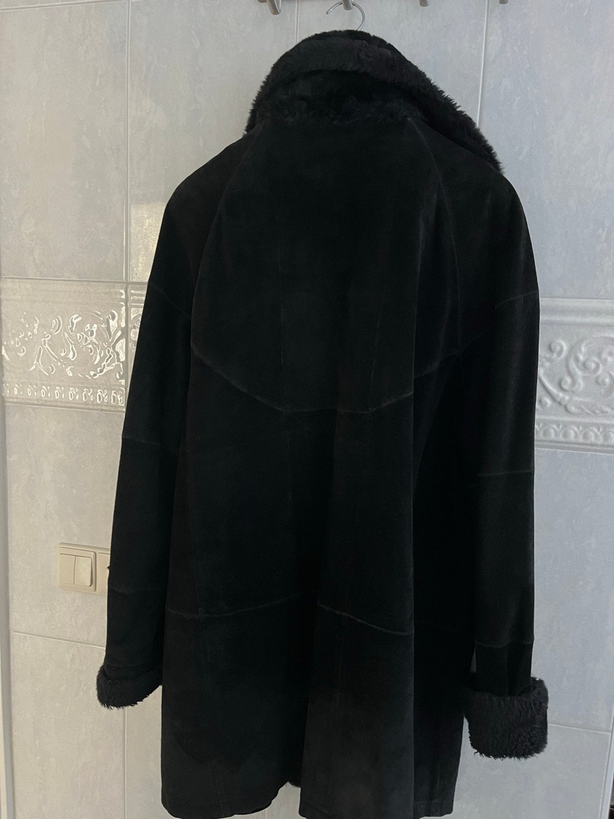ARMA Zwarte Lamsvacht Jas - Maat 46/48 (XL), Ophalen, Zo goed als nieuw, Maat 46/48 (XL) of groter, Zwart